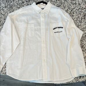 Harley-Davidson Men's White Button Down Shirt XXL